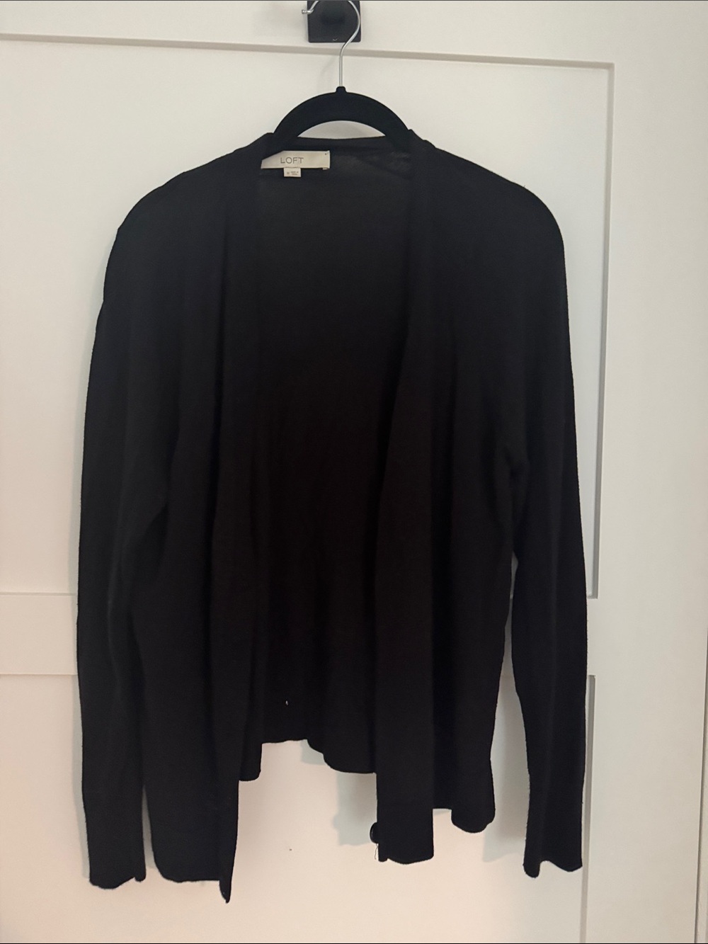 LOFT Black Lightweight Open Cardigan